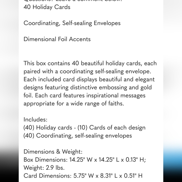 Hallmark Holiday Cards, 40-count - Classic - Picture 7 of 7